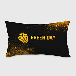 Подушка-антистресс Green Day - gold gradient: надпись и символ, цвет: 3D-принт