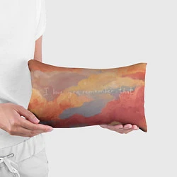 Подушка-антистресс Милая надпись на фоне облаков в закате, цвет: 3D-принт — фото 2