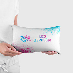 Подушка-антистресс Led Zeppelin neon gradient style: надпись и символ, цвет: 3D-принт — фото 2