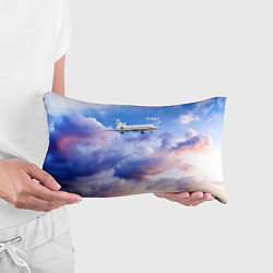 Подушка-антистресс Ту-154 Розовый закат, цвет: 3D-принт — фото 2