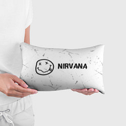 Подушка-антистресс Nirvana glitch на светлом фоне: надпись и символ, цвет: 3D-принт — фото 2