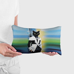 Подушка-антистресс Cat fashionista - neural network - pop art, цвет: 3D-принт — фото 2