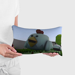 Подушка-антистресс Chicken Gun курица в лесу, цвет: 3D-принт — фото 2