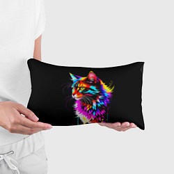 Подушка-антистресс Неоновый пушистик - кот, цвет: 3D-принт — фото 2