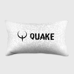 Подушка-антистресс Quake glitch на светлом фоне: надпись и символ, цвет: 3D-принт