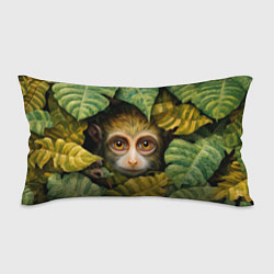 Подушка-антистресс Маленькая обезьянка в листьях, цвет: 3D-принт