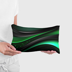 Подушка-антистресс Black green line, цвет: 3D-принт — фото 2