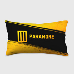 Подушка-антистресс Paramore - gold gradient: надпись и символ, цвет: 3D-принт