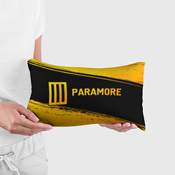 Подушка-антистресс Paramore - gold gradient: надпись и символ, цвет: 3D-принт — фото 2