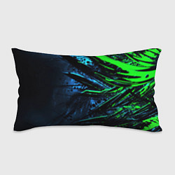 Подушка-антистресс Black green abstract, цвет: 3D-принт