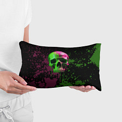 Подушка-антистресс Кислотный череп в краске, цвет: 3D-принт — фото 2
