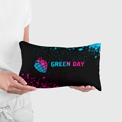 Подушка-антистресс Green Day - neon gradient: надпись и символ, цвет: 3D-принт — фото 2