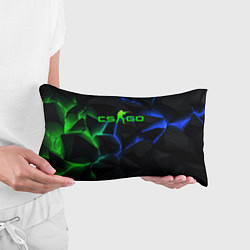 Подушка-антистресс CS GO green blue neon, цвет: 3D-принт — фото 2