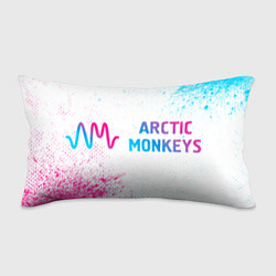 Подушка-антистресс Arctic Monkeys neon gradient style: надпись и симв, цвет: 3D-принт