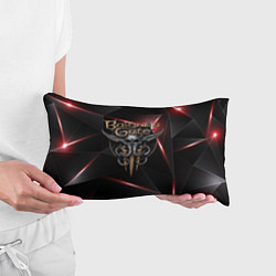 Подушка-антистресс Baldurs Gate 3 logo black red, цвет: 3D-принт — фото 2