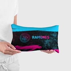Подушка-антистресс Ramones - neon gradient: надпись и символ, цвет: 3D-принт — фото 2