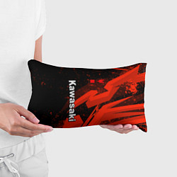 Подушка-антистресс Кавасаки - красные брызги, цвет: 3D-принт — фото 2