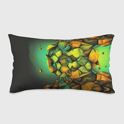 Подушка-антистресс Зеленая объемная абстракция, цвет: 3D-принт