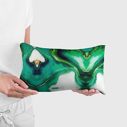 Подушка-антистресс Жидкий изумруд в стиле арт, цвет: 3D-принт — фото 2