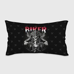 Подушка-антистресс Скелет байкера на мотоцикле, цвет: 3D-принт