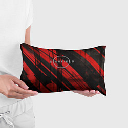 Подушка-антистресс Starfield logo red black background, цвет: 3D-принт — фото 2