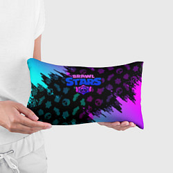 Подушка-антистресс Brawl stars neon logo, цвет: 3D-принт — фото 2