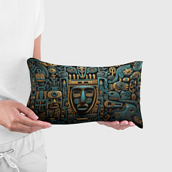 Подушка-антистресс Орнамент с маской в египетском стиле, цвет: 3D-принт — фото 2