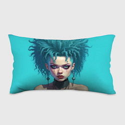 Подушка-антистресс Девушка панк с синими волосами