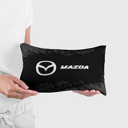 Подушка-антистресс Mazda speed на темном фоне со следами шин по-гориз, цвет: 3D-принт — фото 2