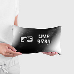 Подушка-антистресс Limp Bizkit glitch на темном фоне по-горизонтали, цвет: 3D-принт — фото 2