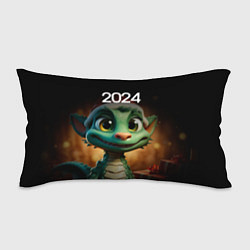 Подушка-антистресс Зеленый дракончик символ года 2024, цвет: 3D-принт