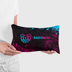Подушка-антистресс Radiohead - neon gradient по-горизонтали, цвет: 3D-принт — фото 2