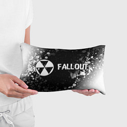 Подушка-антистресс Fallout glitch на темном фоне по-горизонтали, цвет: 3D-принт — фото 2