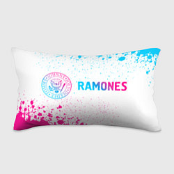 Подушка-антистресс Ramones neon gradient style по-горизонтали, цвет: 3D-принт