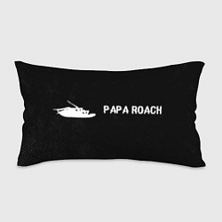 Подушка-антистресс Papa Roach glitch на темном фоне по-горизонтали, цвет: 3D-принт