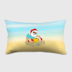 Подушка-антистресс Дед Мороз на море, цвет: 3D-принт