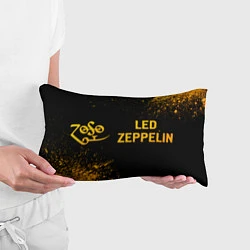 Подушка-антистресс Led Zeppelin - gold gradient по-горизонтали, цвет: 3D-принт — фото 2