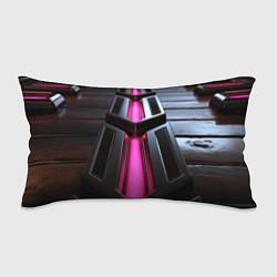 Подушка-антистресс Розовые неоновые вставки в черной конструкции, цвет: 3D-принт