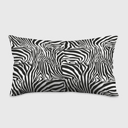 Подушка-антистресс Шкура зебры черно - белая графика, цвет: 3D-принт