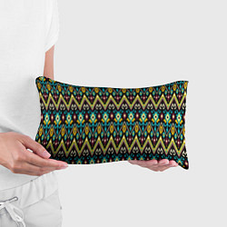 Подушка-антистресс Мелкий орнамент - имитация ткани икат, цвет: 3D-принт — фото 2