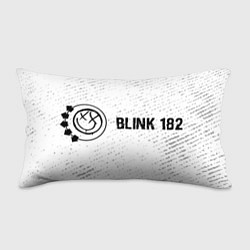 Подушка-антистресс Blink 182 glitch на светлом фоне по-горизонтали, цвет: 3D-принт