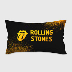 Подушка-антистресс Rolling Stones - gold gradient по-горизонтали, цвет: 3D-принт