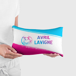 Подушка-антистресс Avril Lavigne neon gradient style по-горизонтали, цвет: 3D-принт — фото 2