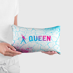 Подушка-антистресс Queen neon gradient style по-горизонтали, цвет: 3D-принт — фото 2