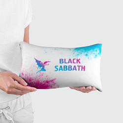 Подушка-антистресс Black Sabbath neon gradient style по-горизонтали, цвет: 3D-принт — фото 2