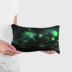 Подушка-антистресс Геометрическая текстурная зеленая абстракция, цвет: 3D-принт — фото 2