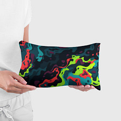 Подушка-антистресс Яркий кислотный абстрактный камуфляж, цвет: 3D-принт — фото 2