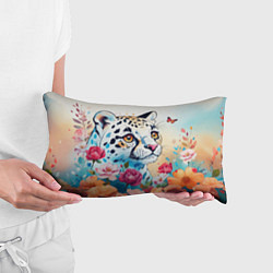 Подушка-антистресс Мультяшный леопард в цветах, цвет: 3D-принт — фото 2