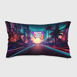 Подушка-антистресс GTA 6 night city logo, цвет: 3D-принт
