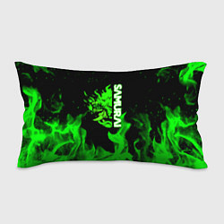Подушка-антистресс Samurai green fire toxic, цвет: 3D-принт